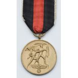 German Third Reich Nazi Sudetenland 1st October 1938 Medal