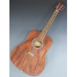 Earthfire acoustic guitar 'Autumn Leaves', model no GA1300BN, crafted in selected woods, fitted with
