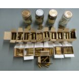 A collection of mainly 9m brass rifle cartridge cases suitable for re-loading.
