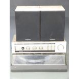 Dual 505-2 stereo turntable, Pioneer SA-301 amplifier and a pair of Wharfdale Diamond II speakers