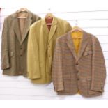 Two wool/tweed sports jackets comprising Magee lightweight, Blade Supersax (large) and a John G