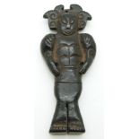 Chinese carved hardstone currency figure, H11cm