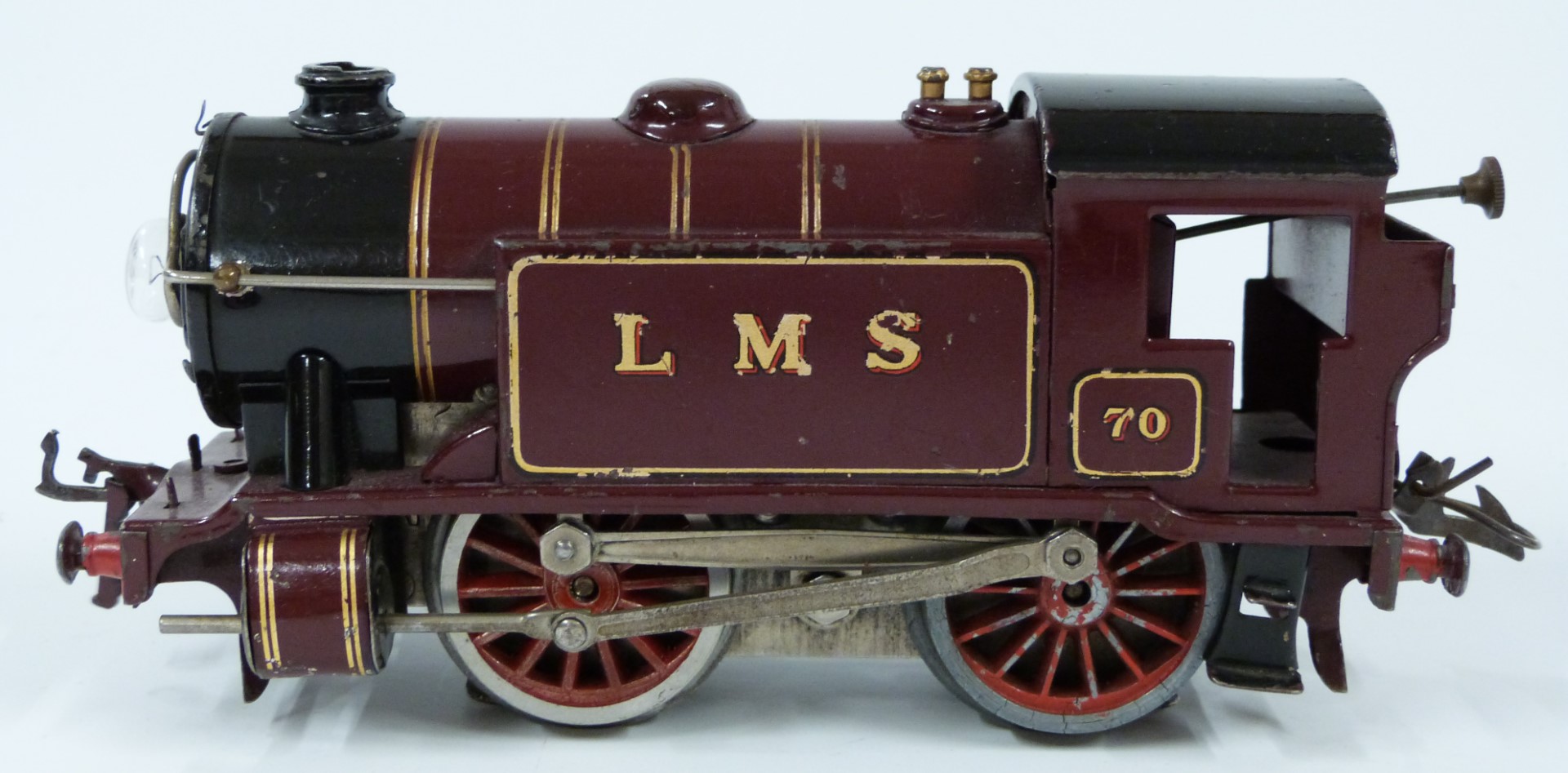 Hornby 0 gauge 20v electric LMS 0-4-0 tank locomotive, 70.