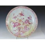 A 19thC Chinese famille rose charger / shallow dish, diameter 39cm