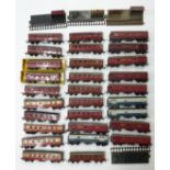 A collection of Tri-ang and Tri-ang Hornby 00 gauge model railway coaches including 18 LMS and
