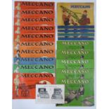 A collection of Meccano outfit instructions including 9, 2, 3, 4, 1a, 2a, 3a, 4a, 5a, 6a etc