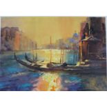 Cecil Rice (b1961) Venetian quartet, folio of four limited (of 300) edition prints of Venice, with