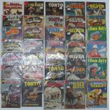 Forty Dell, WDL and similar Western comic books including John Wayne, The Lone Ranger etc.