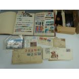 Two stockbooks of mainly Commonwealth stamps Victoria-QEII and GB used and mint, including blocks,1d