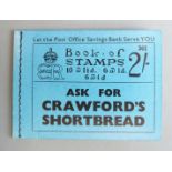 George VI two shilling stamp booklet advertising Crawford's biscuits