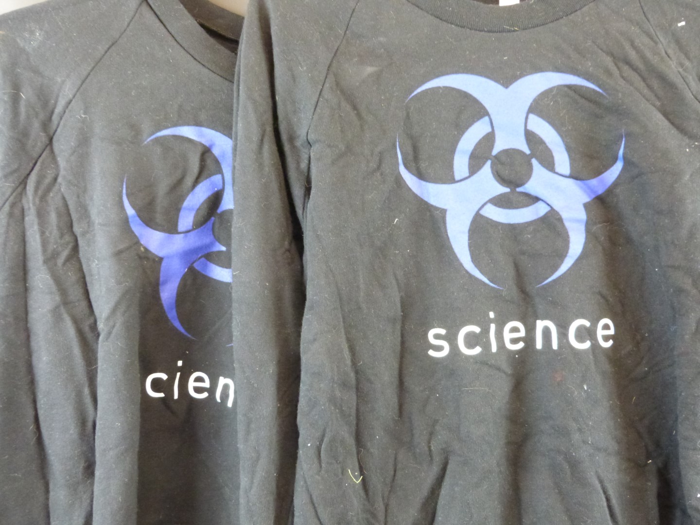 Three black Damien Hirst/ Science sweatshirts with Hirst spot design to sleeves and logos front - Image 2 of 2