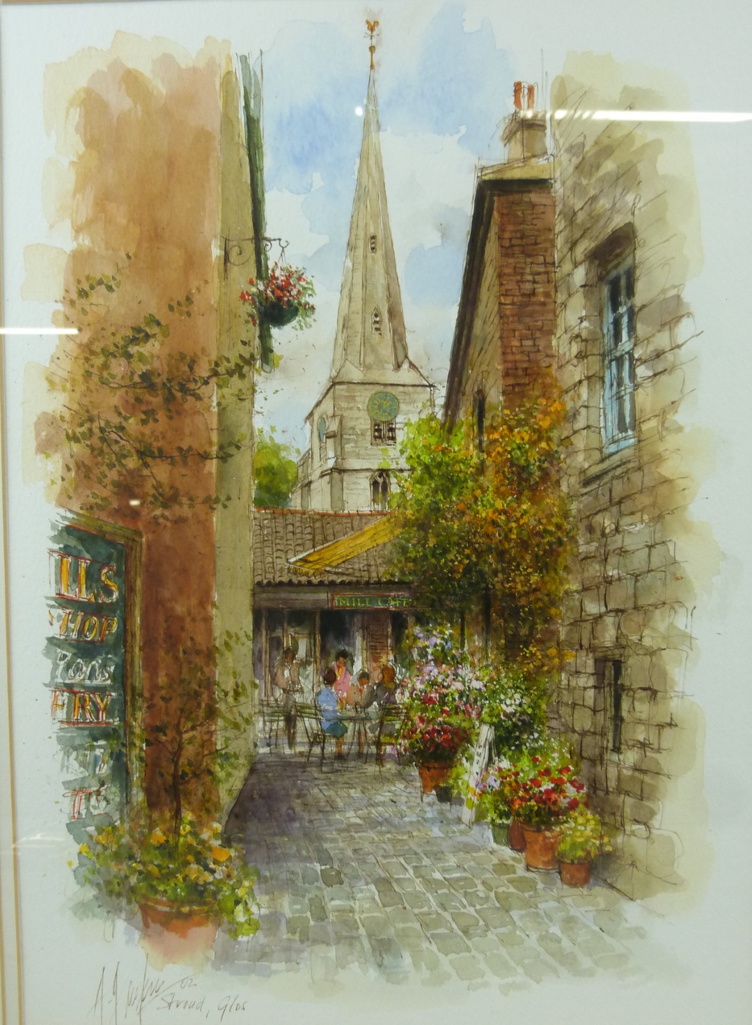 Alex Jawdokimov (b1937) pair of watercolours of Stroud town scenes, both signed lower left and dated - Image 2 of 6