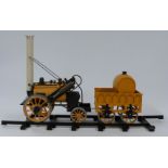 Hornby 3½ inch gauge live steam model Stephenson's Rocket locomotive and tender, G100-9140.