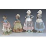 Four Lladro figurines, tallest 24cm