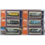 Six Lima 0 gauge model railway wagons and vans including Dearne Valley Colliery Barnsley,