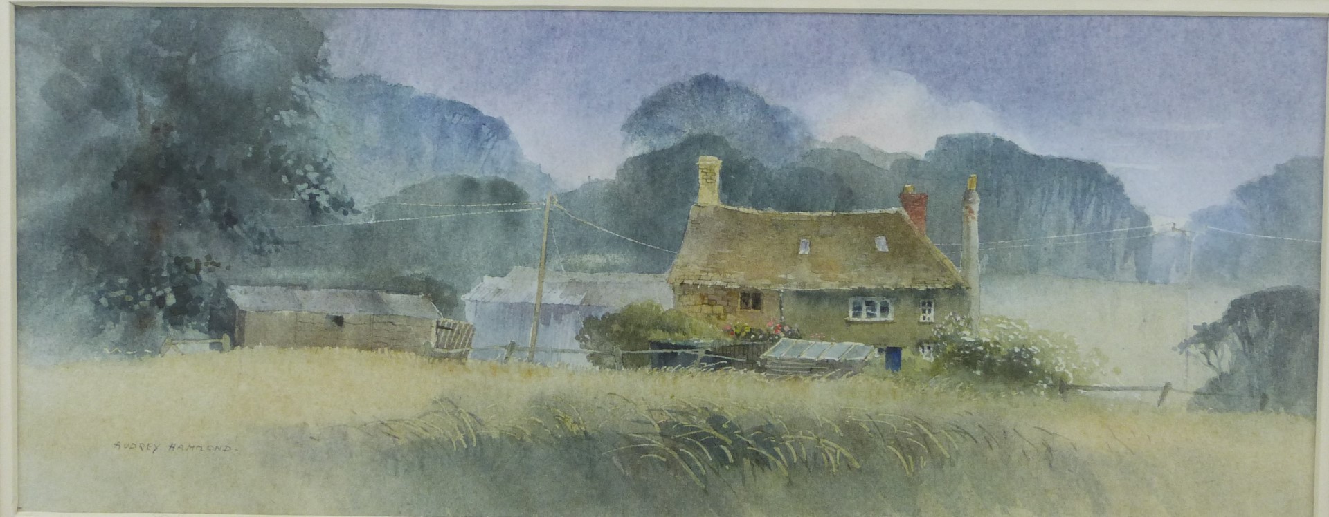 Audrey Hammond (British 20thC) pair of watercolours of Cotswold house and hamlet, both signed - Image 2 of 6