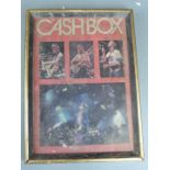 Cashbox framed Genesis print on canvas, 35 x 25cm, formerly the property of Peter Gabriel