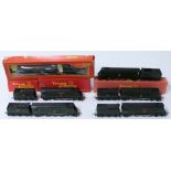 Six Tri-ang, Hornby and similar 00 gauge model railway BR Bulleid Pacific locomotives, some in