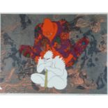 Hideo Takeda (Japanese b1948) signed limited edition 83/185 Japanese print 'Death of Taira