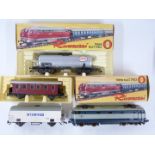 Four Rivarossi 0 gauge model railway locomotives and wagons including BO-Bo diesel E444 015, Esso