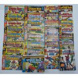 Eighty-two Marvel Spider-Man comic books with many continuous runs all dating from 1976-78.