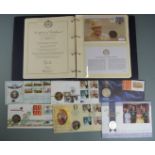 The Queen's 80th Birthday Coin Cover Collection comprising ten coin/stamp covers together with