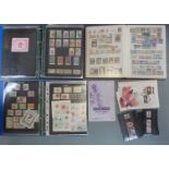 A themed collection of orchid related stamps in two albums and handbooks, together with a