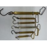 Six Salter fish weighing spring balances, comprising 60, four 40 and one 30lb examples