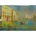 Cecil Rice (b1961) watercolour 'The Grand Canal (Cavalli Franchetti Palace)', Venice, signed lower