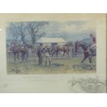 Three signed Snaffles horse racing and hunting prints, comprising 'A sight to take home and dream