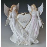 Royal Worcester musical double figurine 'Wings Around My Heart', H24cm