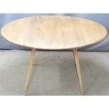 Ercol light elm drop leaf table, W63 x H71 x extended W112cm