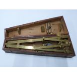 A 19thC brass draughtsman's or engineer's pantograph by W & S Jones, 30 Holbn, London, in original