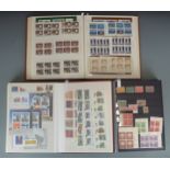 Three large stockbooks on mint Canada stamps - singles, blocks and sheets. High face value