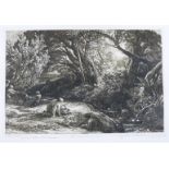 Samuel Palmer (1805-1881) signed etching, 'The Morning of Life' with dedication 'To My Friend R
