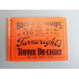 George V three and six shilling stamp booklet advertising Turnwright's Toffee Delight