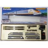 Hornby 00 gauge model railway Eurostar train set, R.647, in original box.