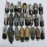 Approximately 25 electronic valves to include Mullard FC2 and VP2B, Mazda 6P25, ministry marked