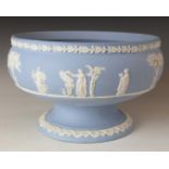 Wedgwood jasperware pedestal bowl, H13cm, diameter 22cm