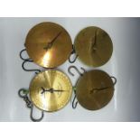 Four sets of Salter milk spring balances comprising Dairy Outfit Co. Ltd. Kings Cross London,