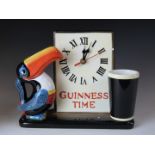 Guinness ceramic Toucan clock, in box