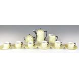 A retro 1950s lustre ware porcelain coffee set