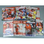 A very large collection of Gloucester Rugby match programmes and magazines, from circa 1980s to
