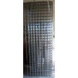 Shop fitting mesh wall, eight panels 61x123cm, eight uprights and a large quantity of fittings