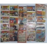Forty-four Comet comic books dating from 1950-57.