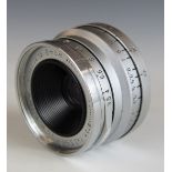 Leitz Summaron f=3.5 1:3.5 camera lens, serial number 1639020, with Leica type screw mount, in