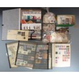 Two box files of presentation packs and G.B stamps and senator stamp album and sundry loose stamps