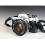 Nikon FE2 SLR camera with 50mm 1:1.8 lens