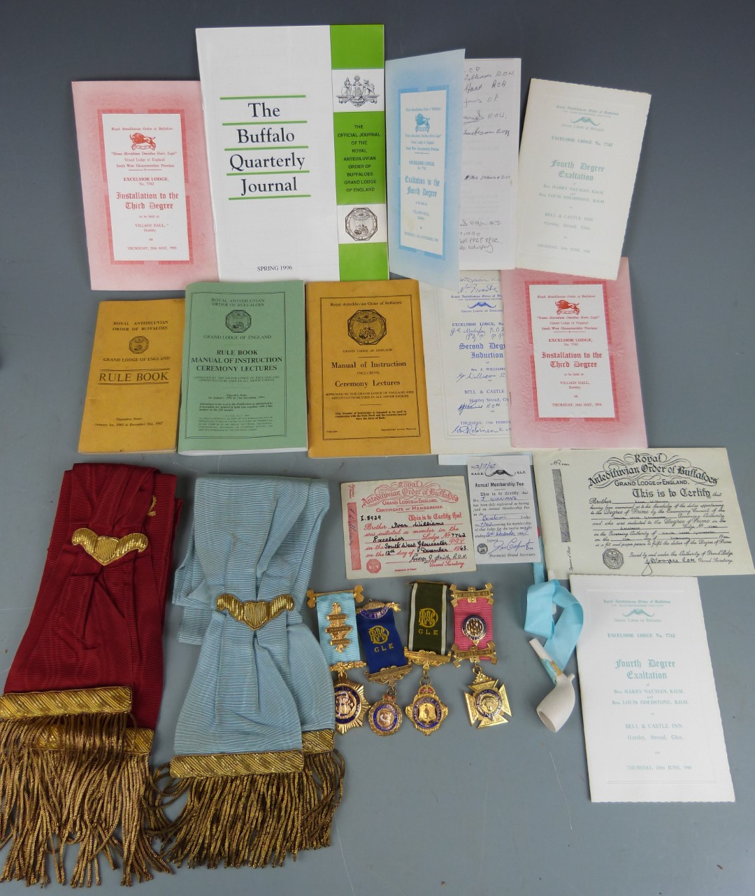 RAOB ephemera and medals including a hallmarked silver gilt example - Image 2 of 6