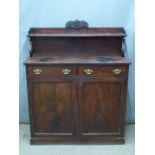 Victorian mahogany credenza, W106 x D41 x H125cm